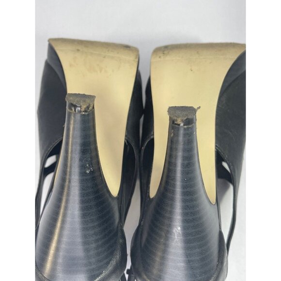 Madden Girl Shoes Women's 8.5 black kobiee ruffle cone heel belt buckle - Picture 9 of 16